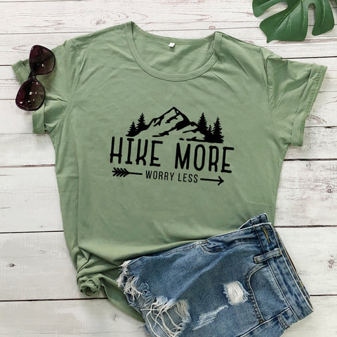 Hike More Worry Less Tee Shirt – Wander Woman Shop