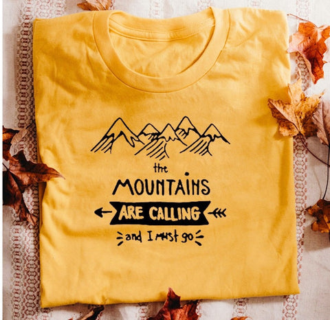 Image of Mountains Are Calling Tee Shirt