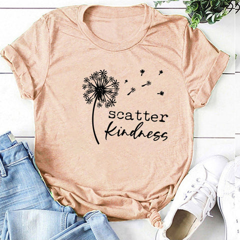 Image of Dandelion Scatter Kindness Tee Shirt